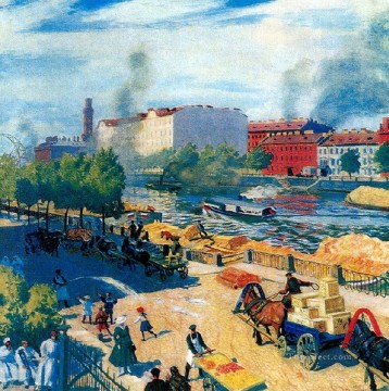 フォンタンカ 1916 ボリス・ミハイロヴィチ・クストーディエフ 都市景観 都市のシーン Oil Paintings